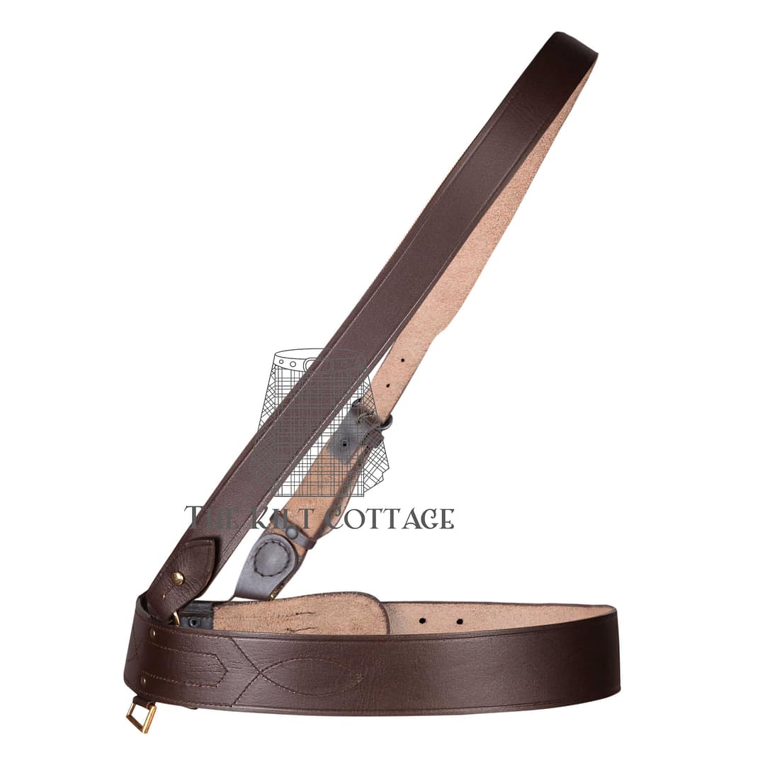 Brown Leather Gold Accessories Sam Browne Belt