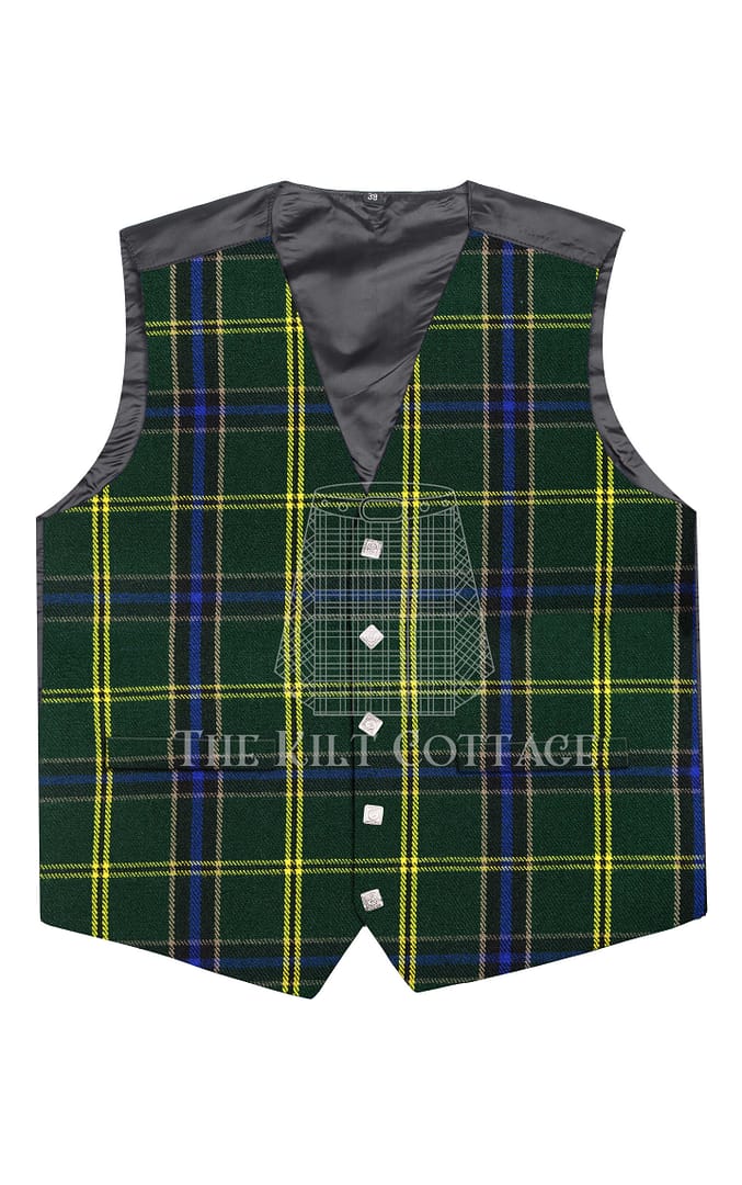 US Army Tartan 5 Buttons Argyll Waistcoat
