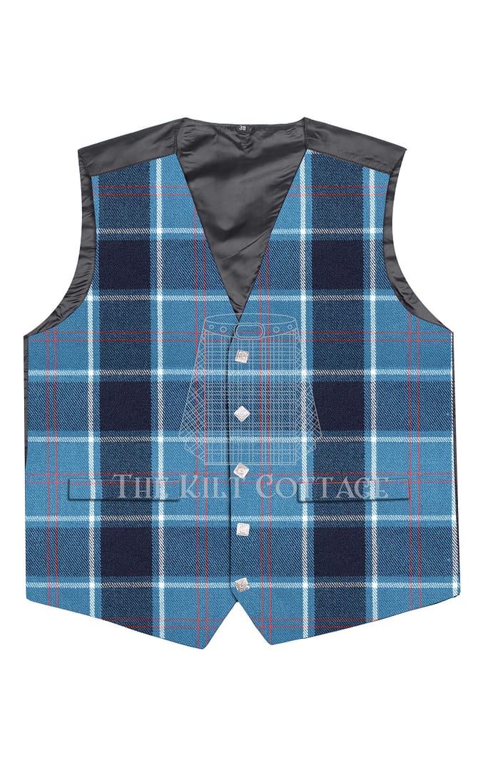 US Navy Tartan 5 Buttons Argyll Waistcoat