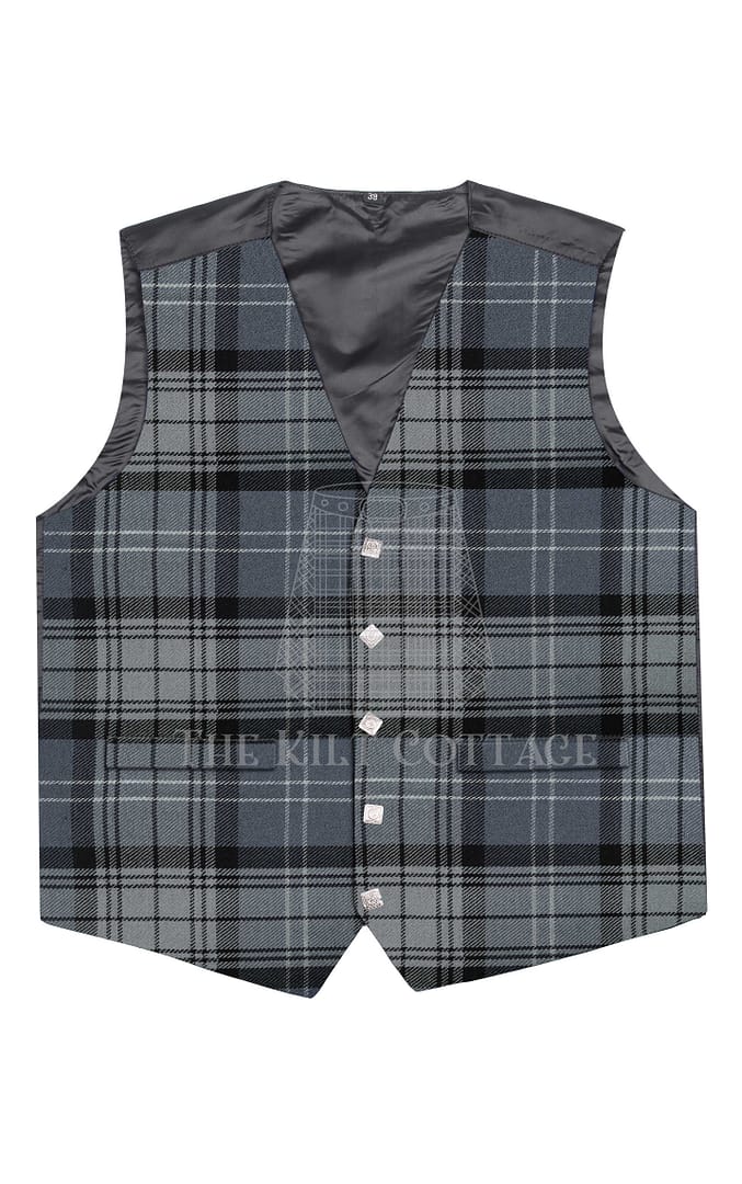 Hamilton Gray Tartan 5 Buttons Argyll Waistcoat