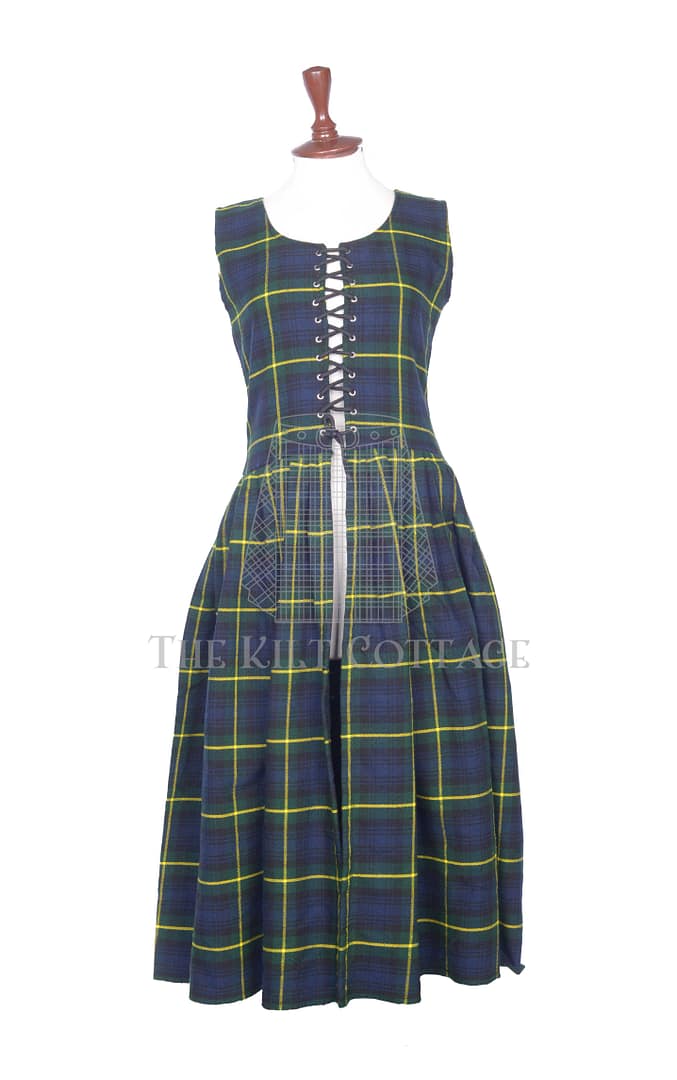 1800s Gordon Modern Tartan Women’s Dress
