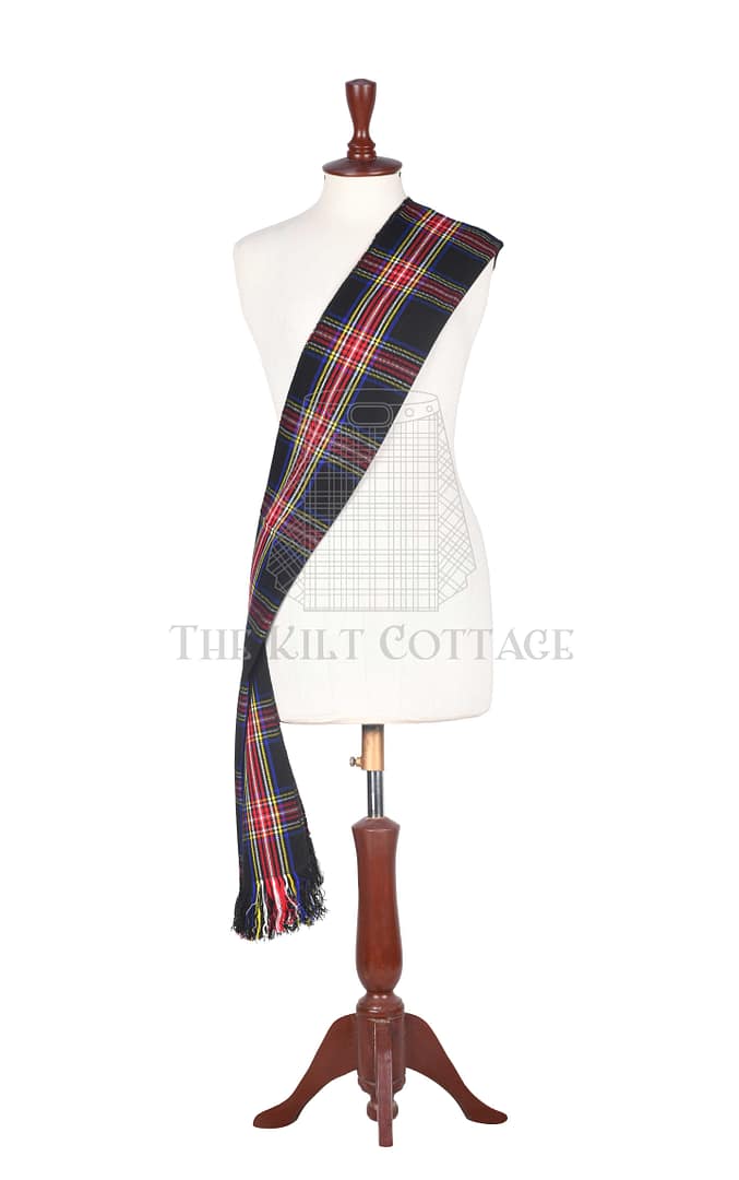 Women Tartan Black Stewart Sashes