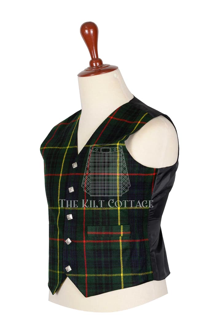 Hunting Stewart Tartan 5 Buttons Argyll Waistcoat