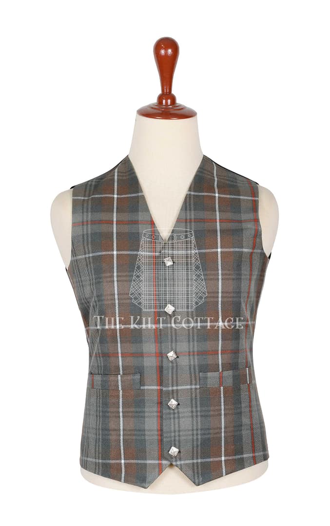 MacKenzie Weathered Tartan 5 Buttons Argyll Waistcoat