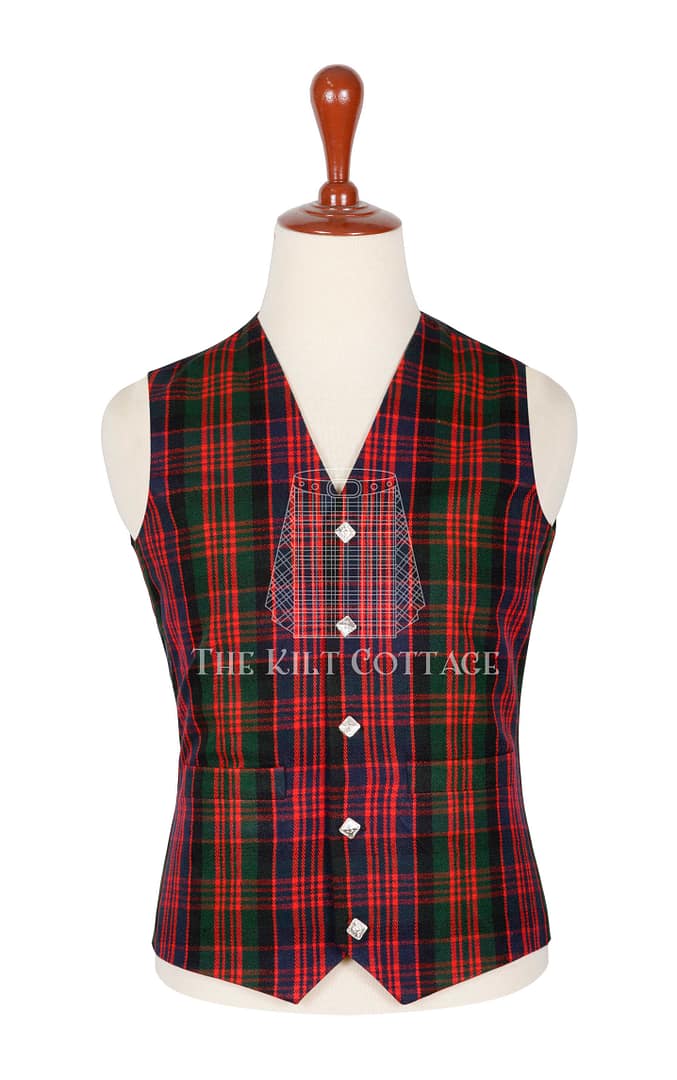 Macdonald Tartan 5 Buttons Argyll Waistcoat