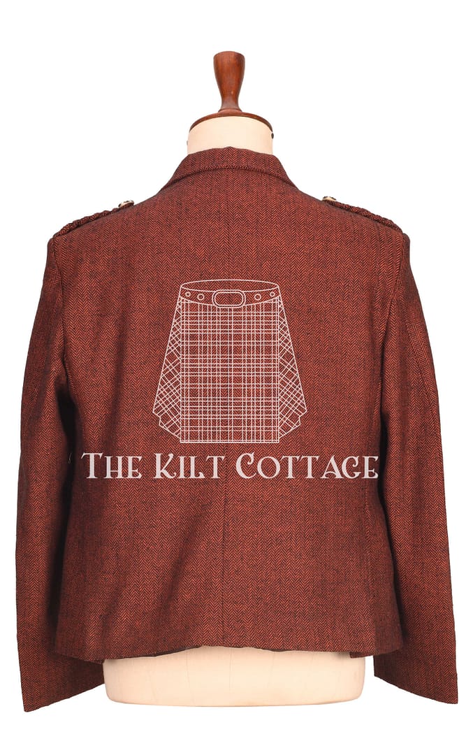 Men's Maroon Tweed Jacket