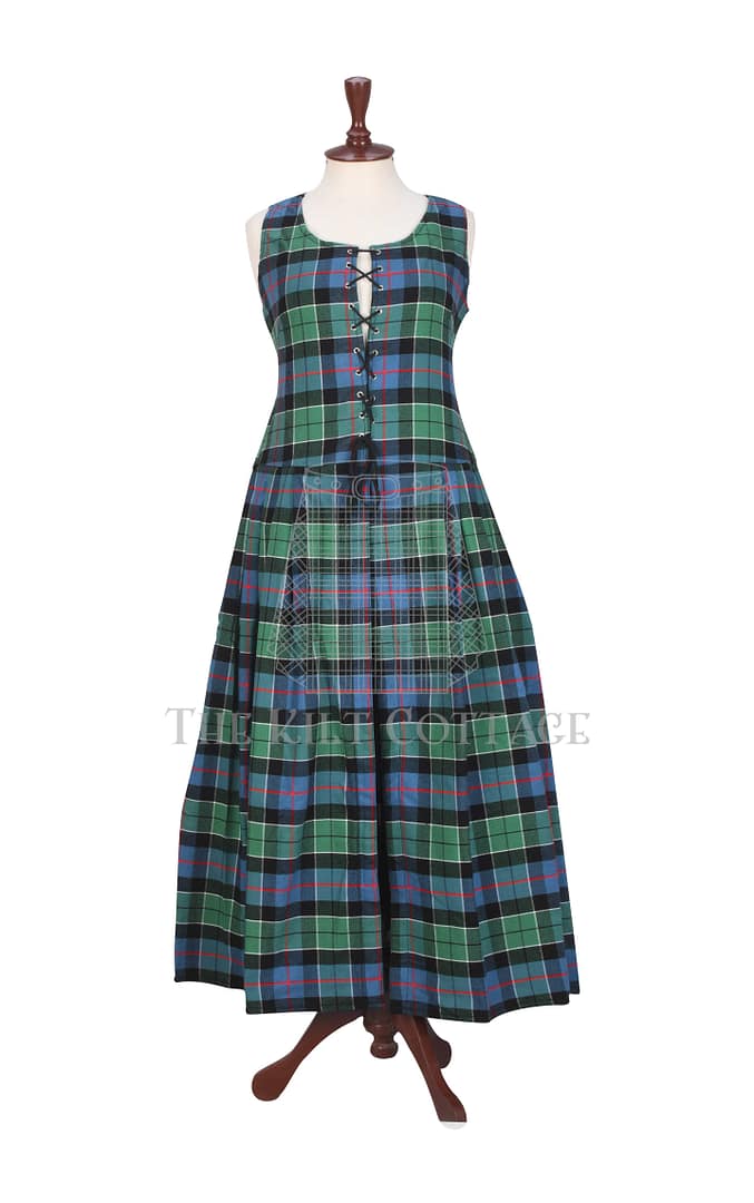 1800s Leslie Green Ancient Tartan Women’s Dress