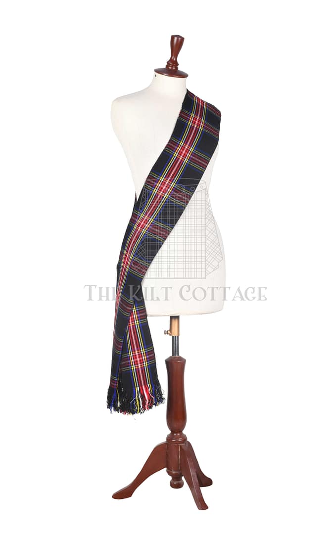 Women Tartan Black Stewart Sashes
