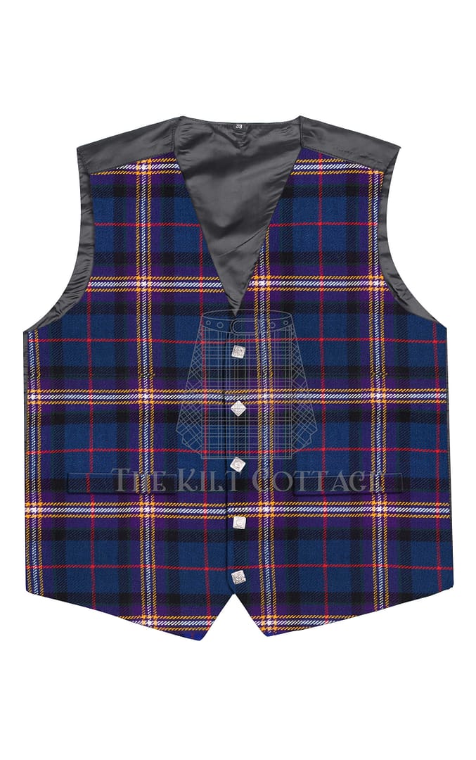 Masonic Tartan 5 Buttons Argyll Waistcoat