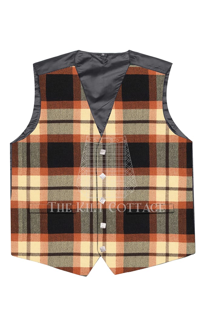 Rose Ancient Tartan 5 Buttons Argyll Waistcoat
