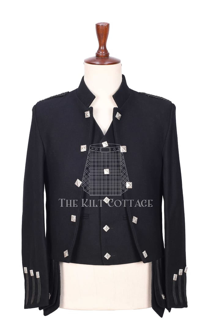 Black-Wool-Sherrifmuir-Jacket-and-Waistcoat-13 Scottish Black Wool Sherrifmuir Jacket