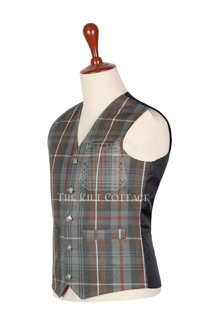 MacKenzie Weathered Tartan 5 Buttons Argyll Waistcoat