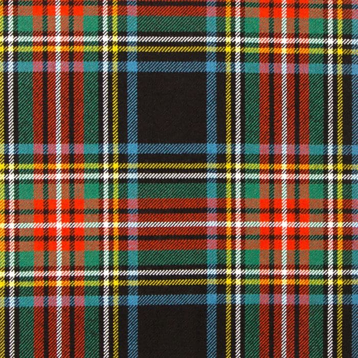 Stewart Black Ancient Tartan Fabric