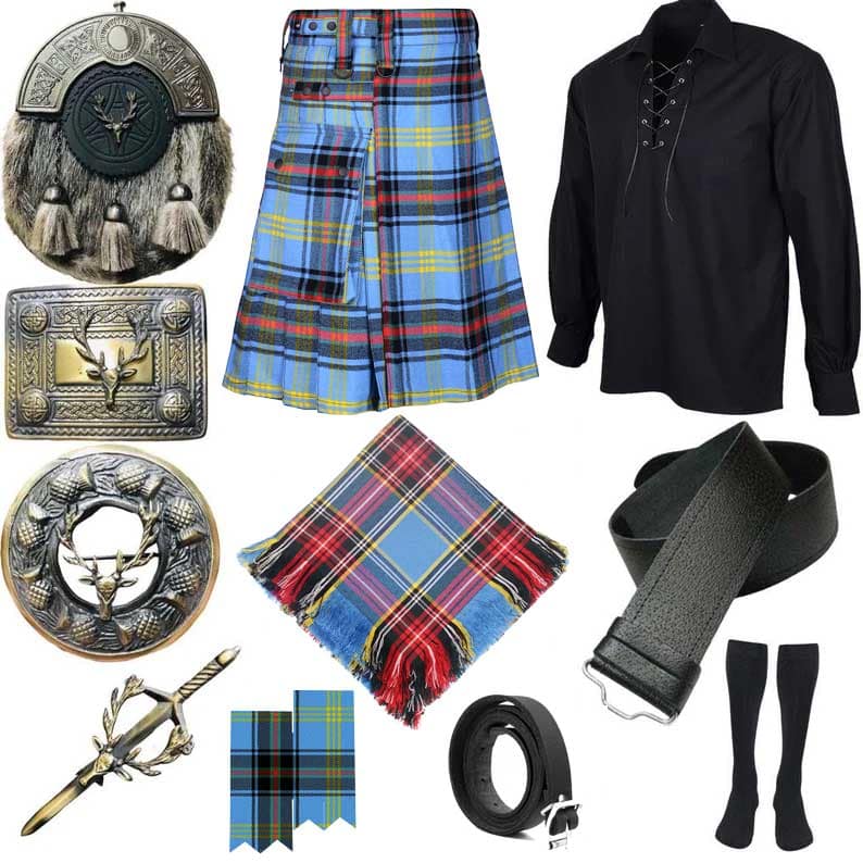 Men's Scottish Caual Kilt Outfit