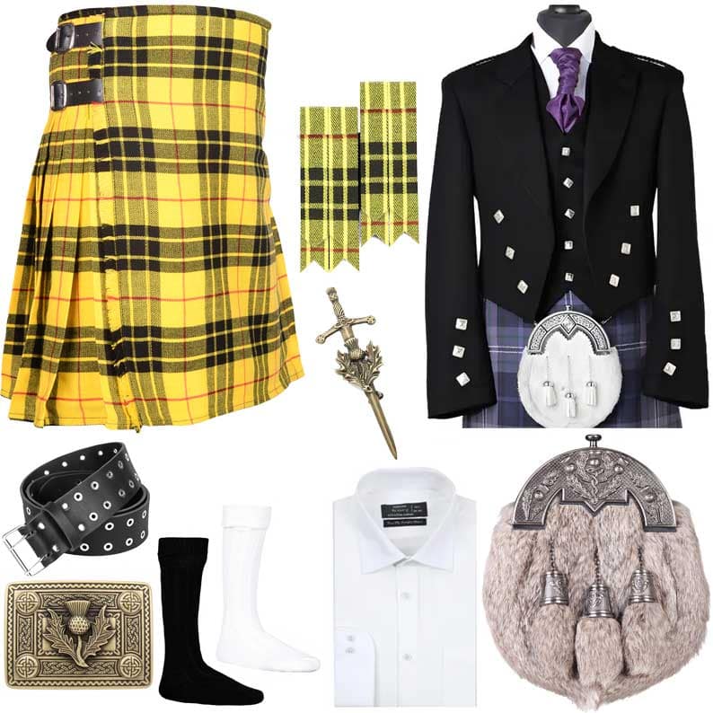 Men's Scottish Prince charlie Kilt Outfit