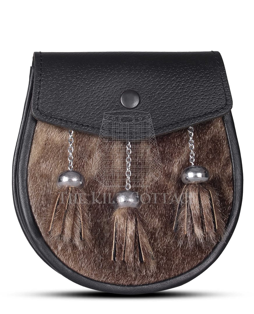 Brown Seal Fur Simple Semi Dress Sporran