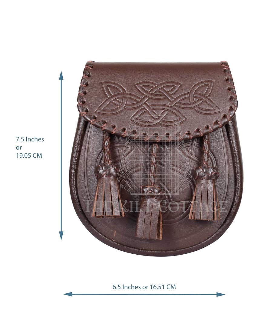 Brown Embossed Leather Day Sporran