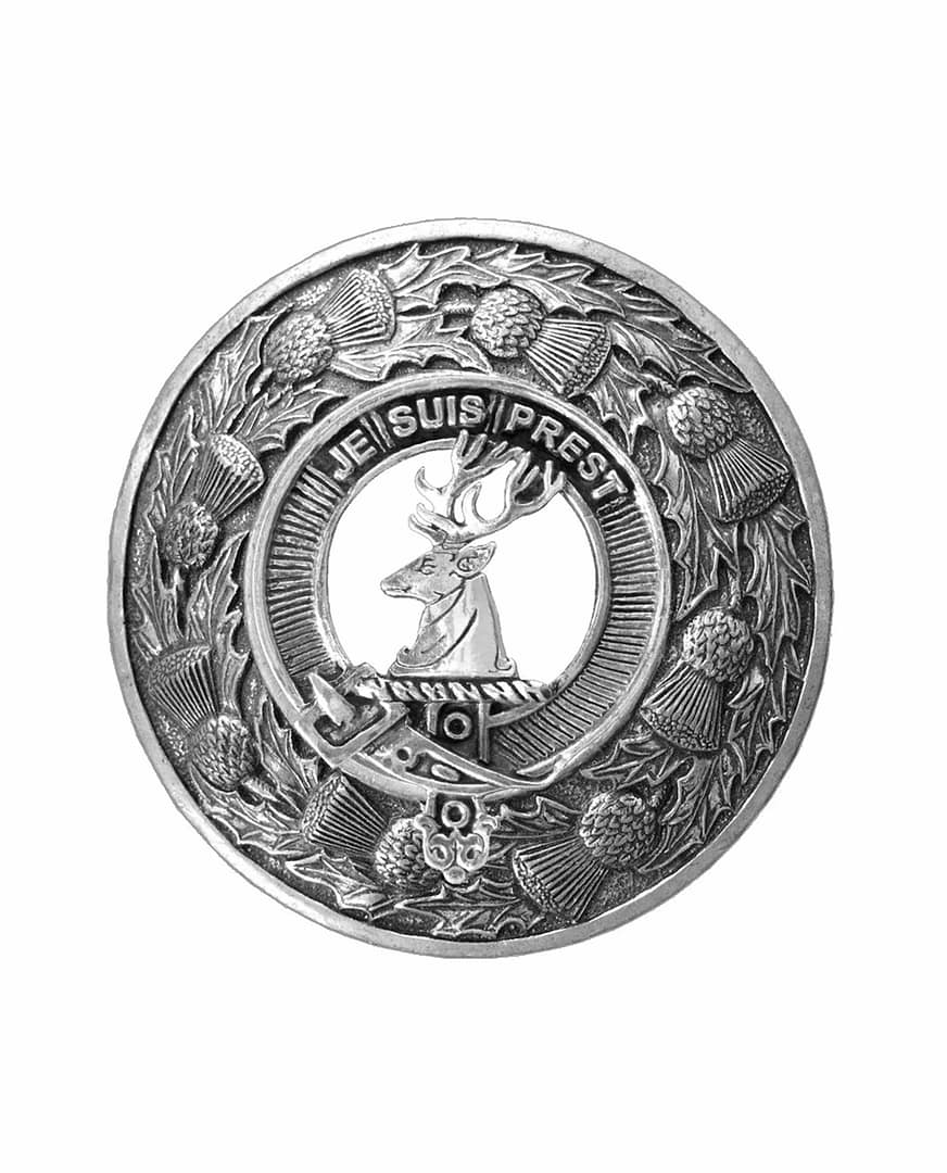 Fraser Lovat Clan Badge Scottish Plaid Brooch