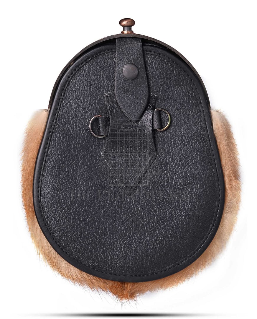 Bronze Highland Cow Red Fox Fur Full Dress Sporran