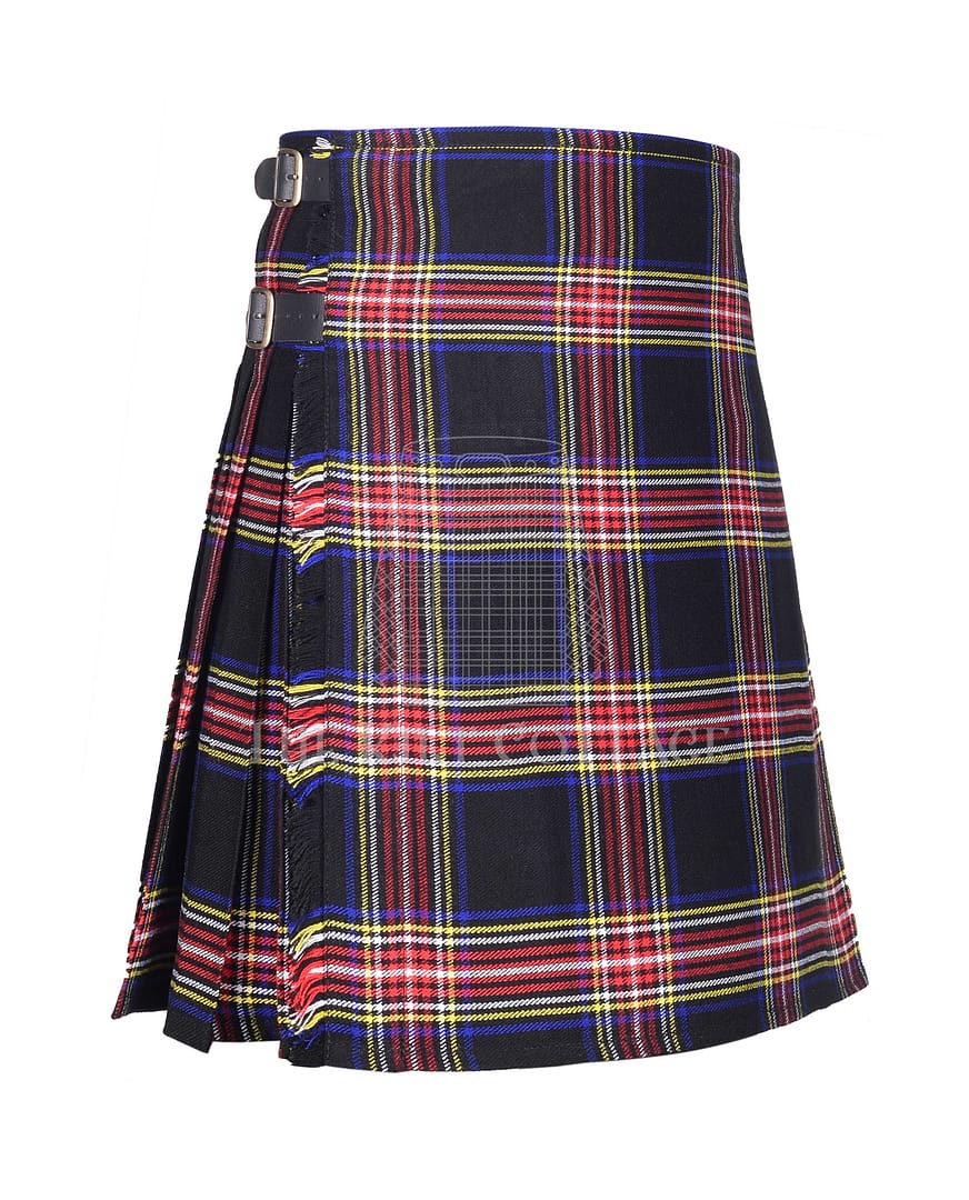 Stewart Black Tartan 8 Yard Kilt