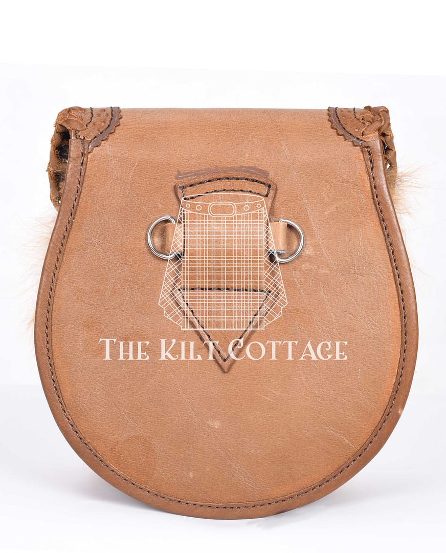 Brown Leather Real Fur Sami Dress Sporran