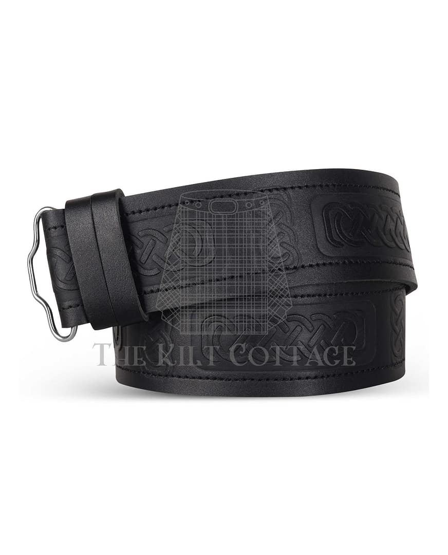 Celtic Knots Vertical Embossed Kilt Belt