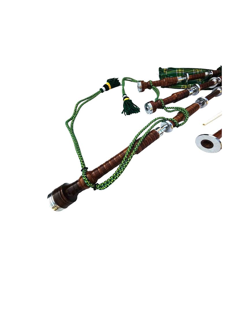 Great Highland Scottish Bagpipes Silver Mounts