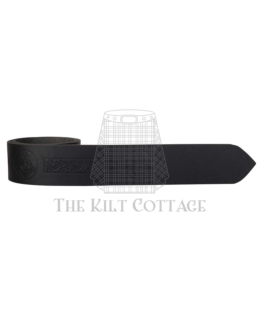 Masonic Embossed Kilt Belt