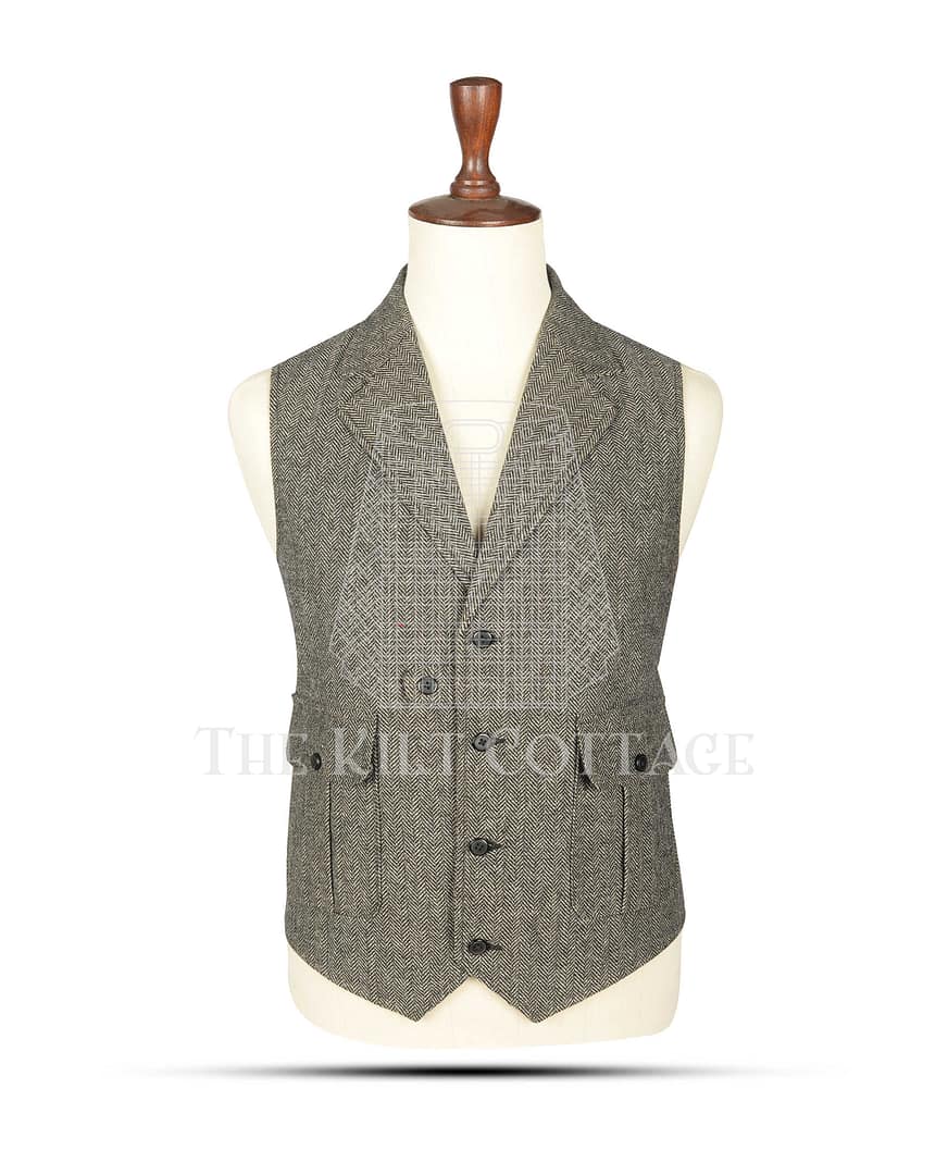 Gray Tweed Kilt Waistcoat
