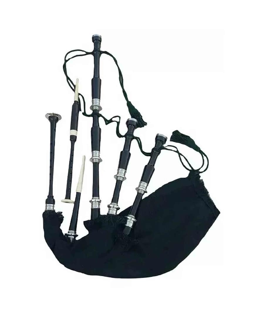Scottish Silver mounts Black Watch Bagpipes Scottish Silver mounts Black Watch Bagpipes