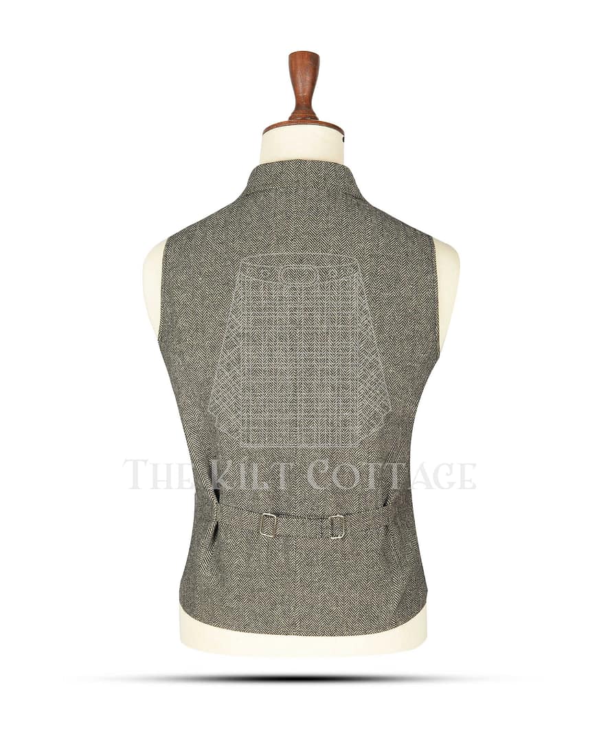 Gray Tweed Kilt Waistcoat