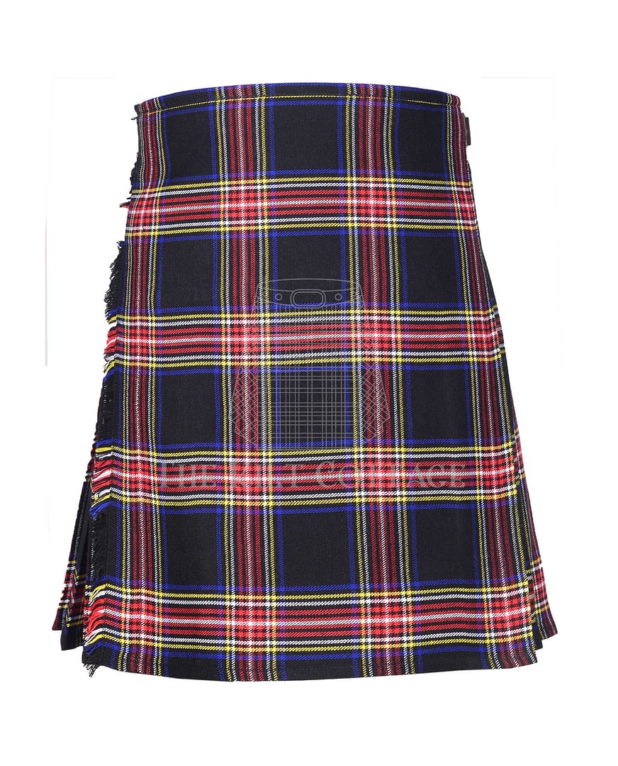 Stewart Black Tartan 8 Yard Kilt