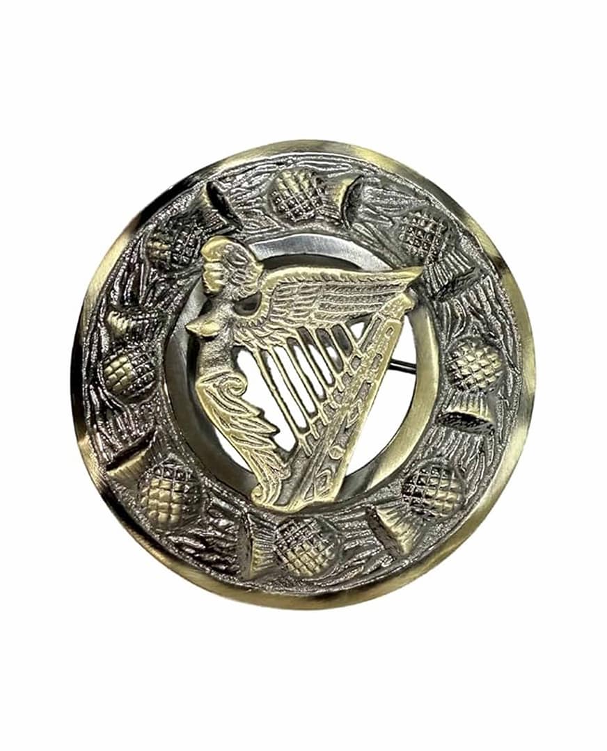 Irish Harp Scottish Brooch