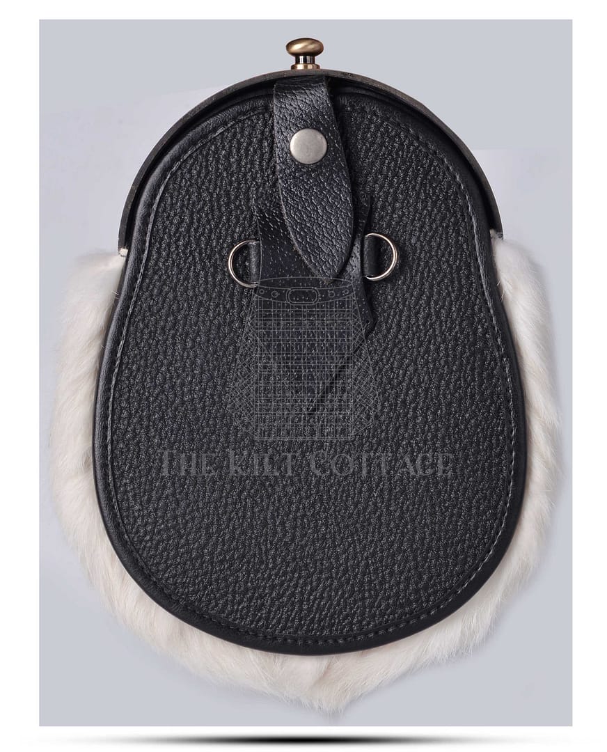 Brass Highland Cow White Rabbit Full Dress Sporran