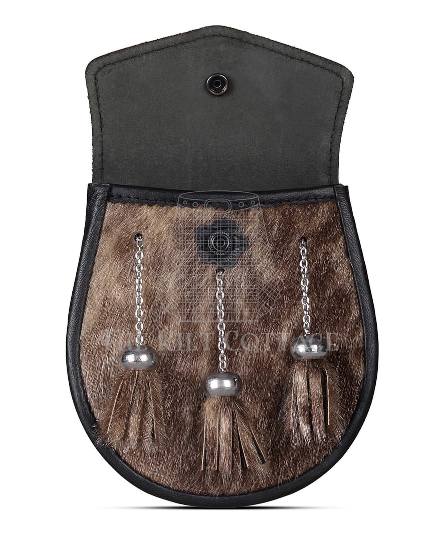 Brown Seal Fur Simple Semi Dress Sporran