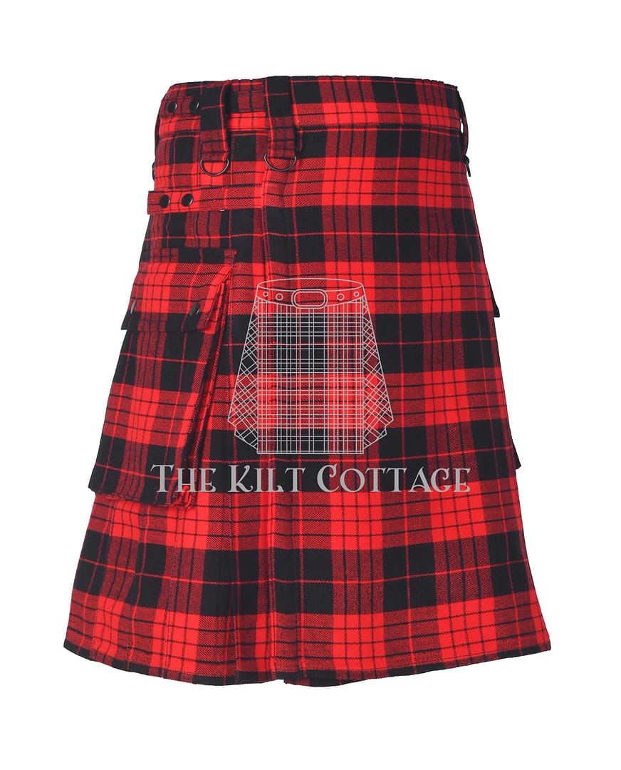 Cameron Red & Black Tartan Utility Kilt
