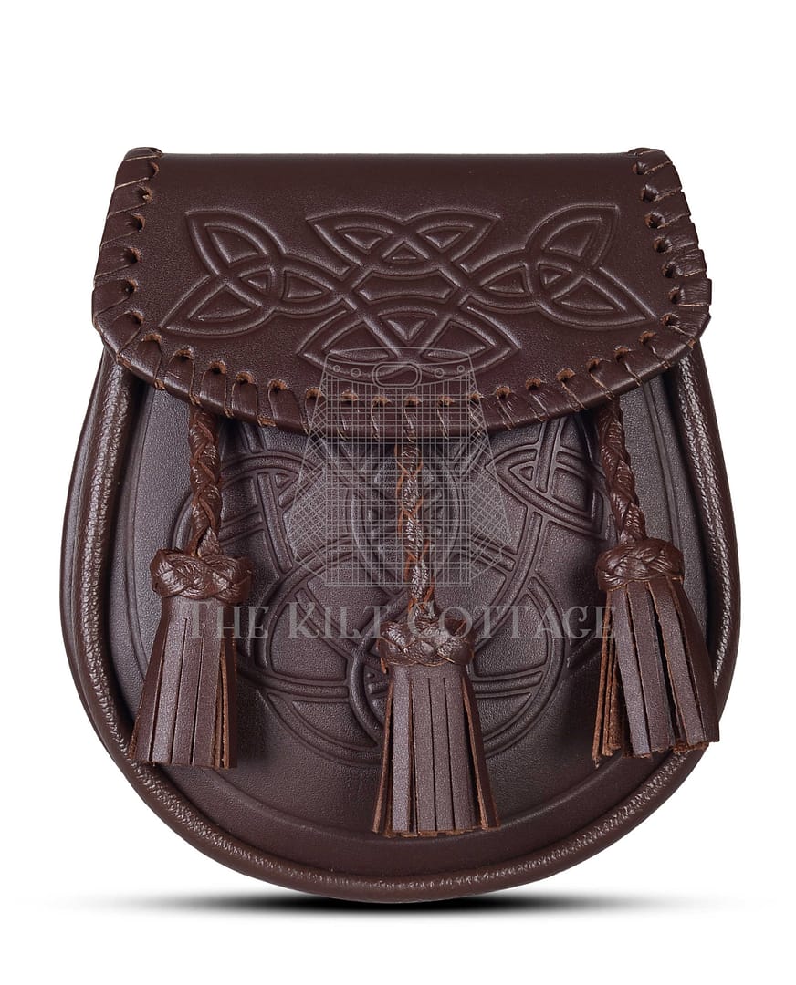 Brown Embossed Leather Day Sporran
