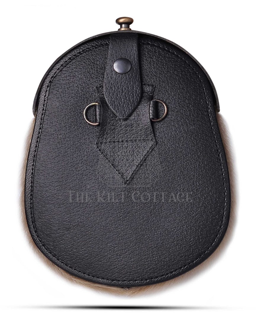 Brass Stag Head Seal Fur Full Dress Sporran