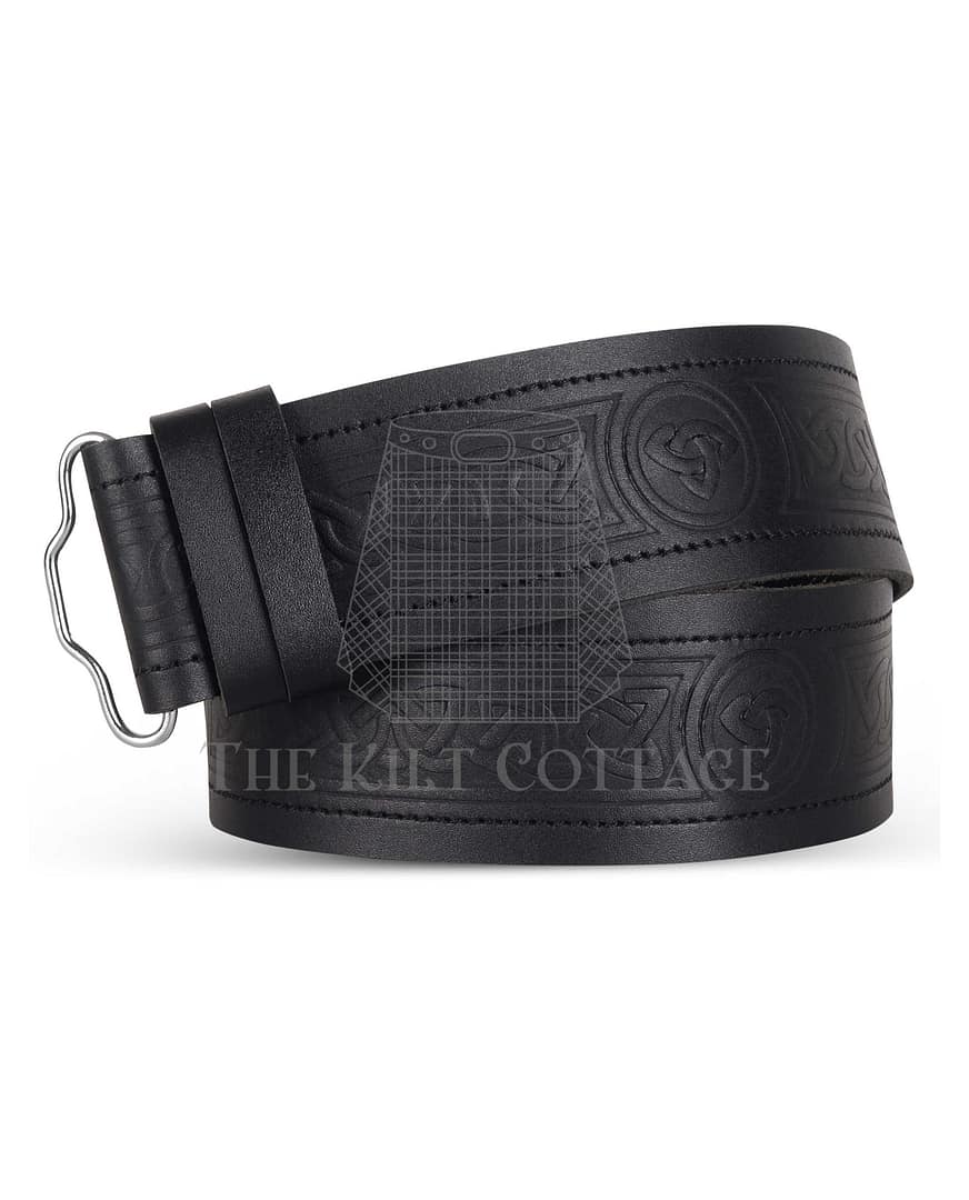 Trinity Knots Embossed Kilt Belt Trinity Knots Embossed Kilt Belt