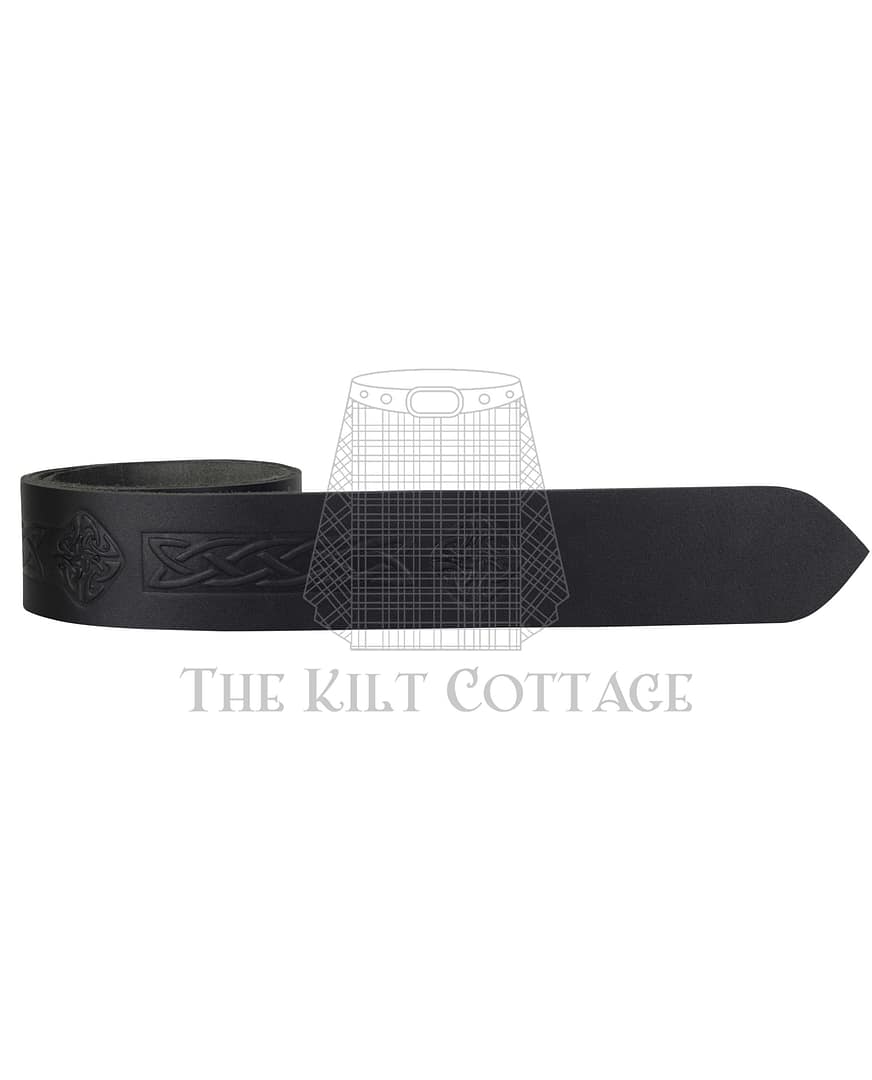 Celtic Knots Diamond Shape Embossed Kilt Belt