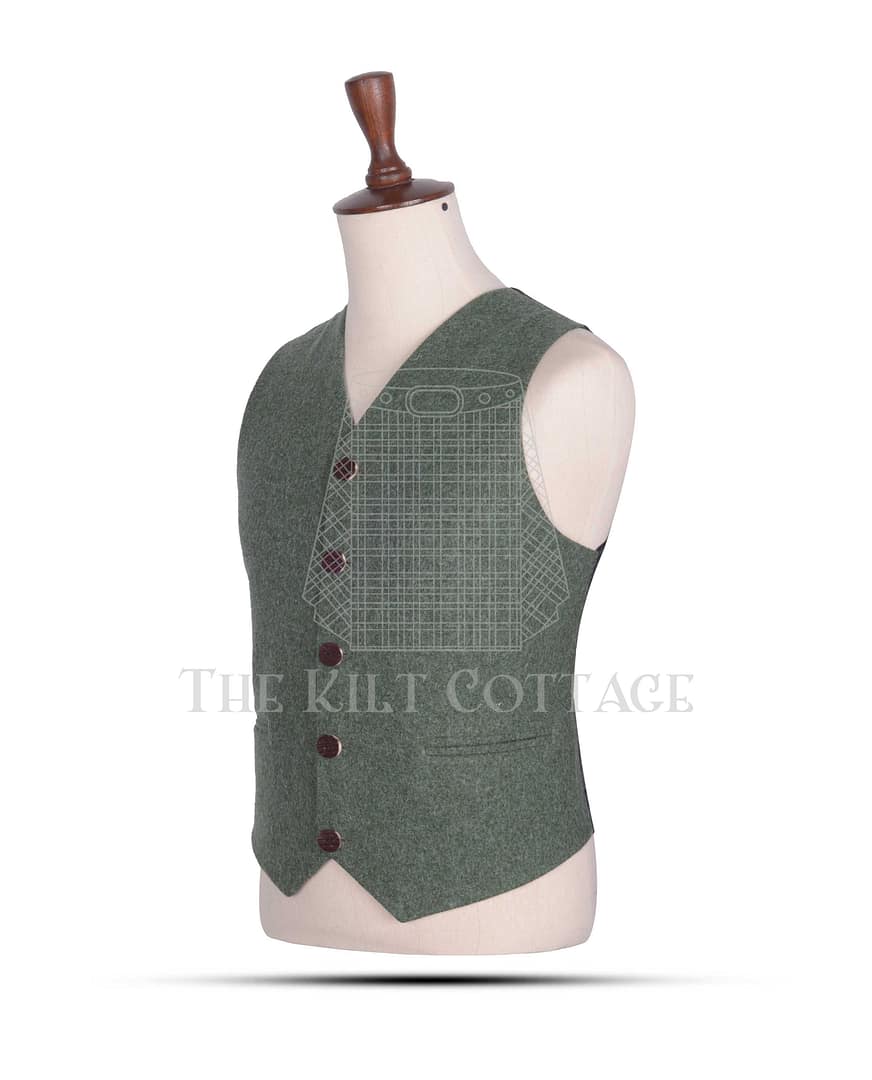 Lovat Green Wool Argyll Vest