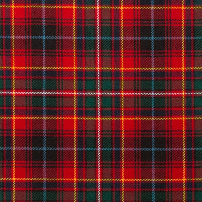 Innes Red Modern Innes Red Weathered Tartan Fabric